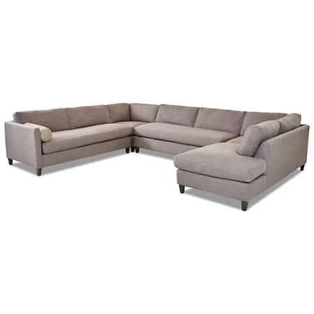 4-Piece Sectional with Chaise and Down Blend Cushions